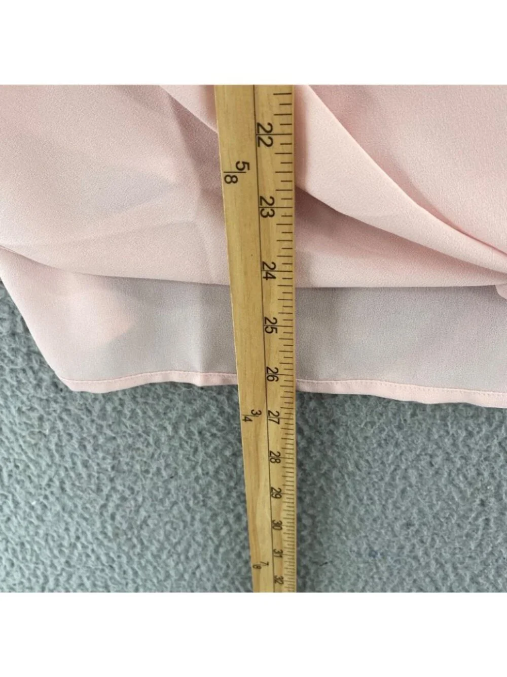 J Jill Top Women Medium Wearever Pink 3/4 Balloon Sleeve Layered Surplice Blouse